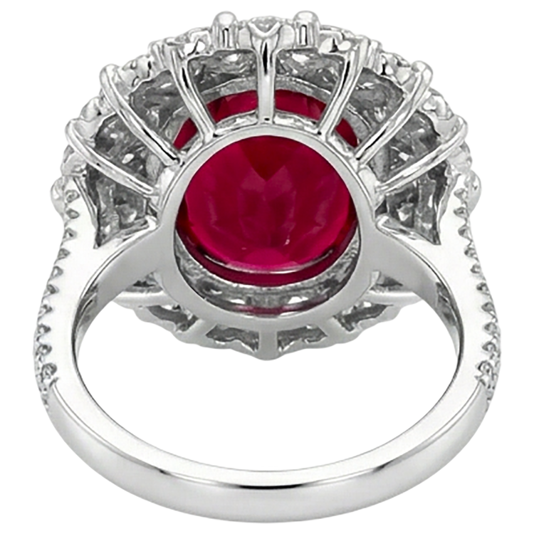 Fait à la main Bague Pierre Précieuse 4 carats – vue de dessus