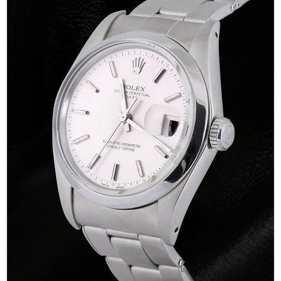 Cadran bâton blanc Rolex Date Montre Homme Bracelet
