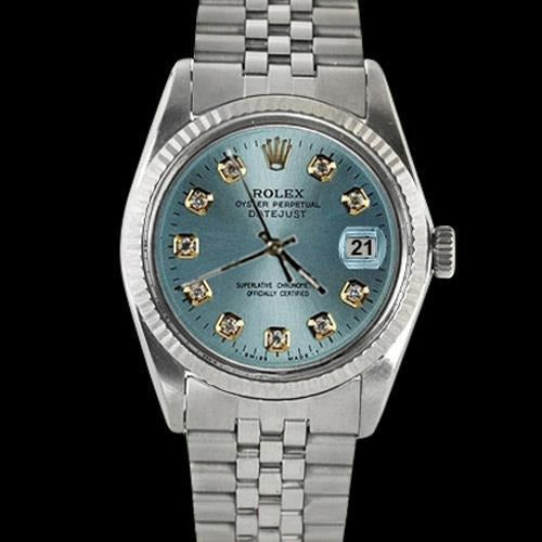 Rolex lunette hommes montre acier inoxydable