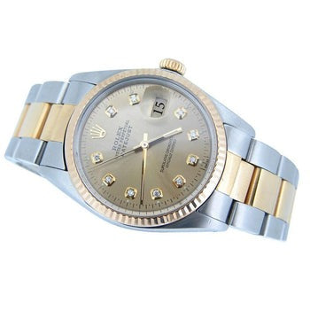 Cadran diamant Rolex Datjust Regarder acier inoxydable