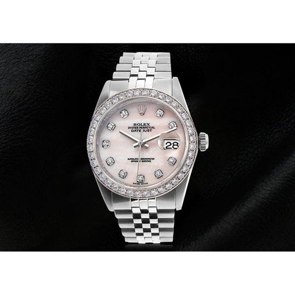 Cadran diamant rose Montre Rolex Datejust