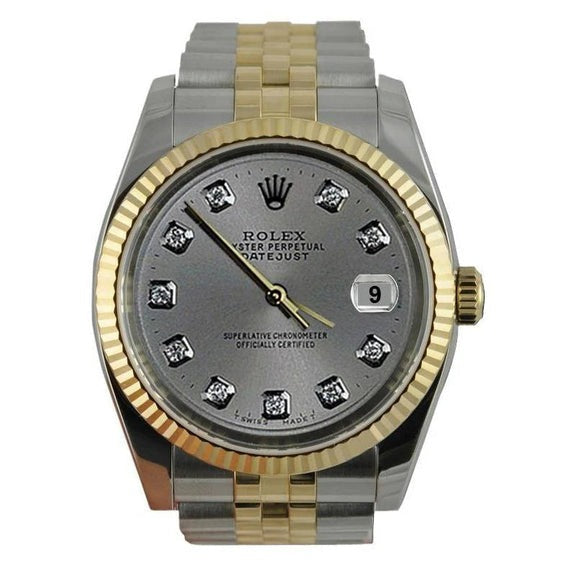 Cadran montre Rolex Gents Datejust Lunette cannelée