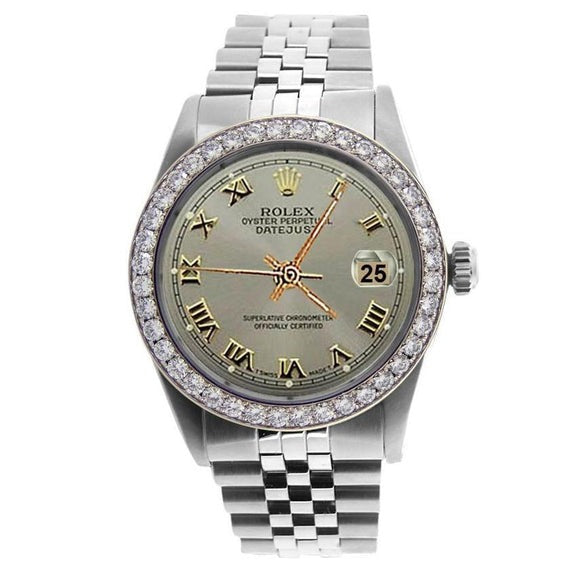 Rolex Bracelet hommes montre diamant lunette réglage rapide