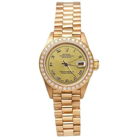 Champagne Cadran Romain Montre Rolex Datejust Bracelet De still Présidentiel G