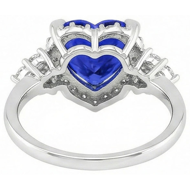 naturel round diamant 8.26carats bague vue de profil