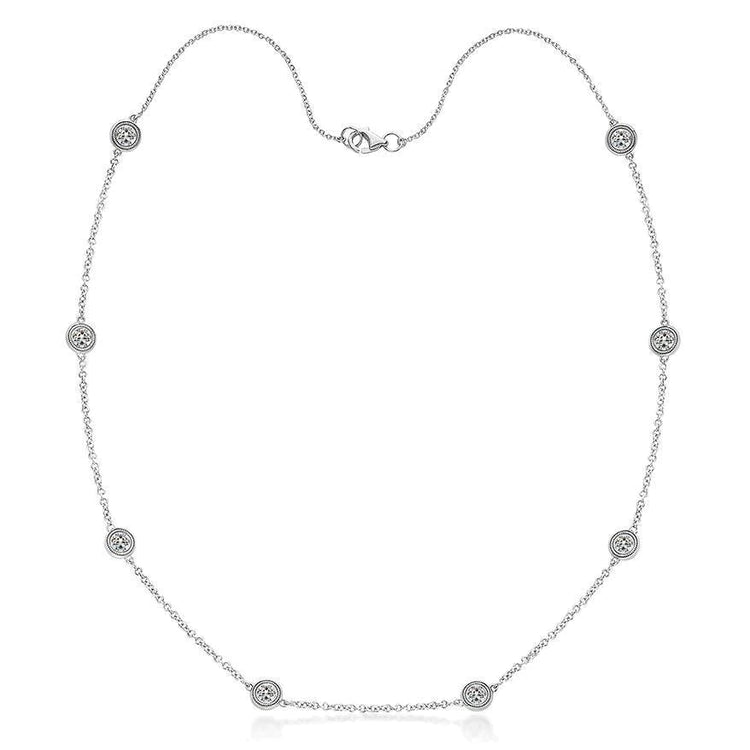 Collier Chaîne En Or 14 Carats Et Véritable Diamants