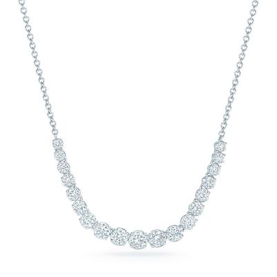 Collier Femme Or Blanc 14K Taille Brillant 11 Carats Naturel Diamants