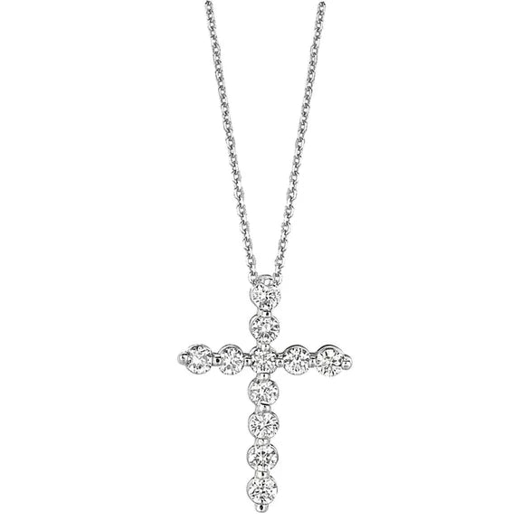 Collier Naturel Diamant Pendentif Croix