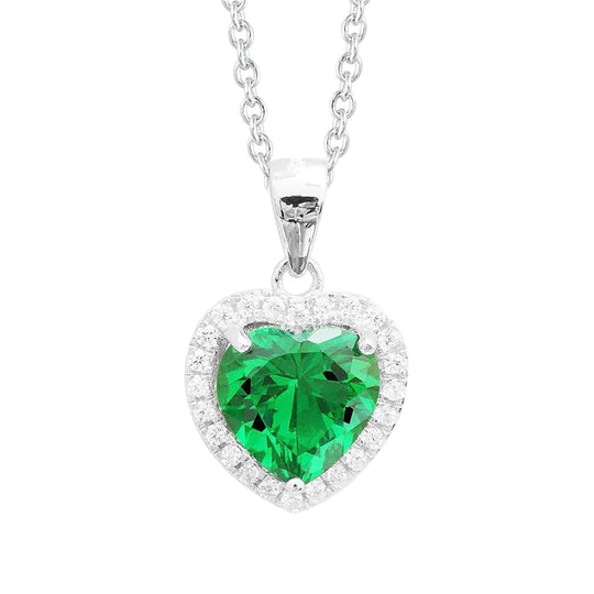 Collier Pendentif Colombien Emeraude Vert & Diamant Pierres Précieuses 7.20 Carats