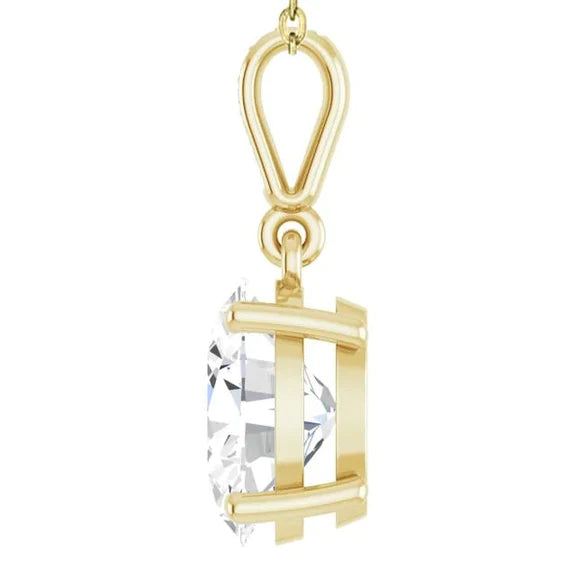 Pendentif Or Jaune 14K 3.25 Carats Naturel Diamants Scintillants