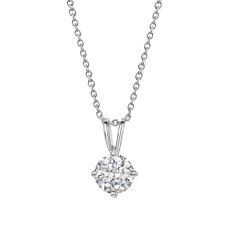 Collier Pendentif Réel Diamant Avec Chaîne 2.50 Ct Or Blanc Scintillant 14K