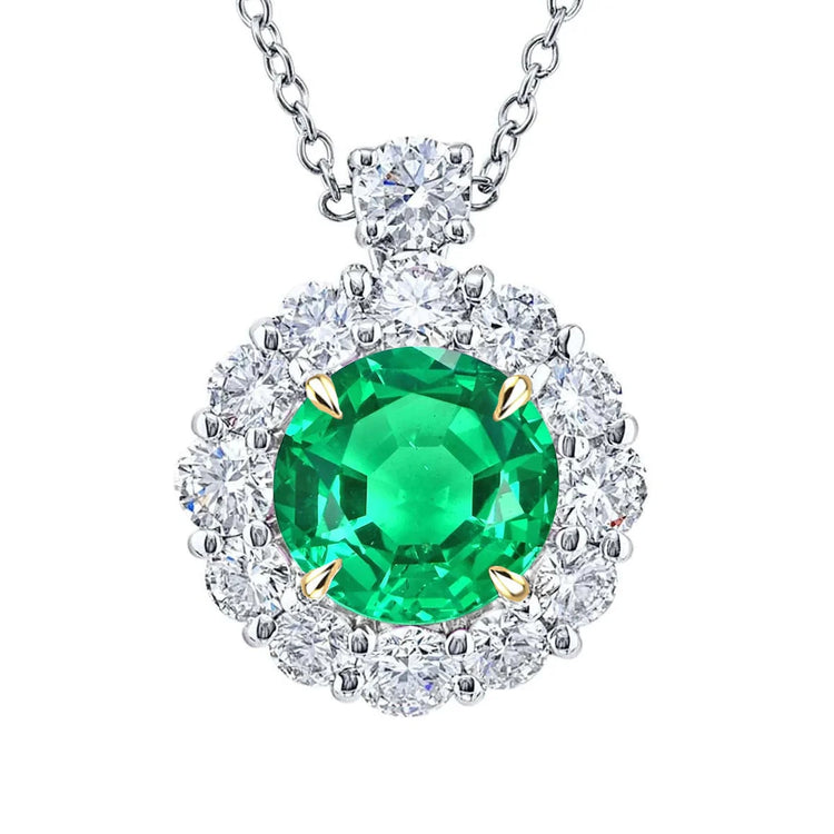 Premium Émeraude Fine Pendentif Gemme 6 carats – vue principale