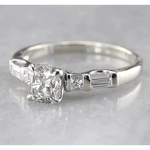 Coussin Griffes d'Aigle Réel Diamant Bague de Fiançailles 1.75 Carats Femme Bijoux