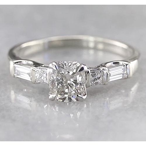 Coussin Griffes d'Aigle Réel Diamant Bague de Fiançailles 1.75 Carats Femme Bijoux