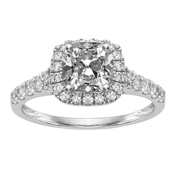 Coussin Old Miner Halo Réel Diamond Ring Avec Accents Jewelry 6.50 Carats