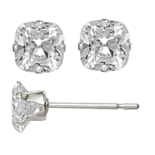 Taille Coussin Diamant Fin bague en Or Blanc 14 Carats – vue principale