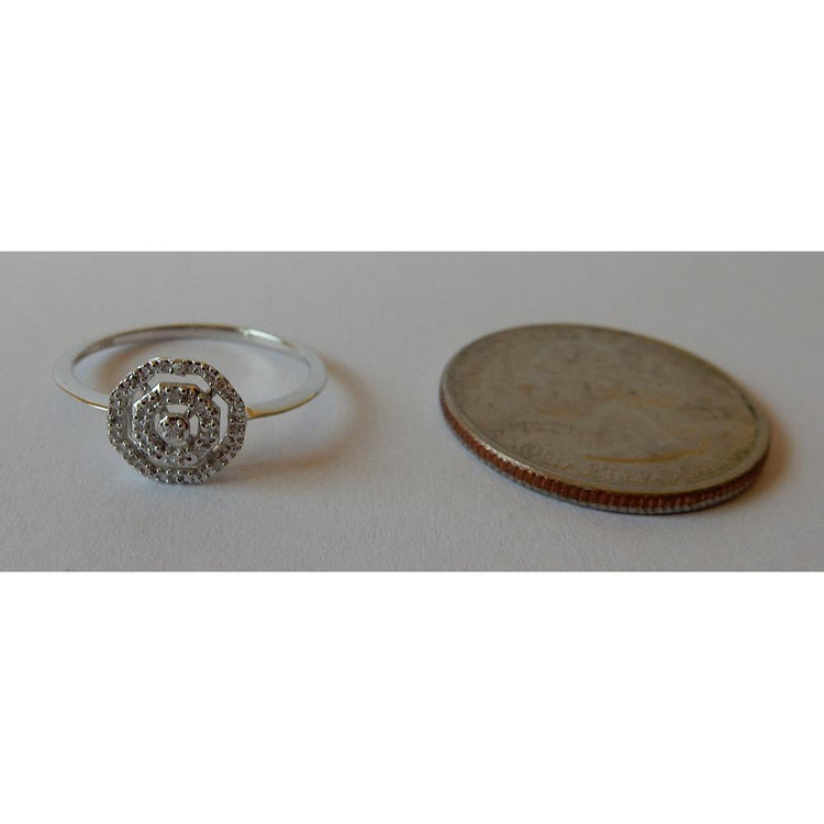 De luxe Bague Sertie Halo 0,50 carats – vue d'angle