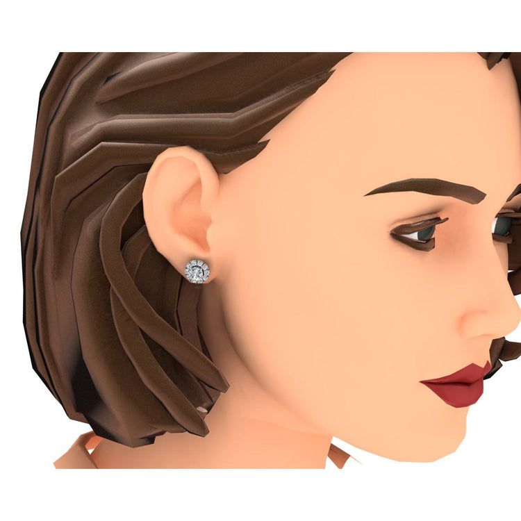 Dames Véritable Diamant Goujons Avec Vestes