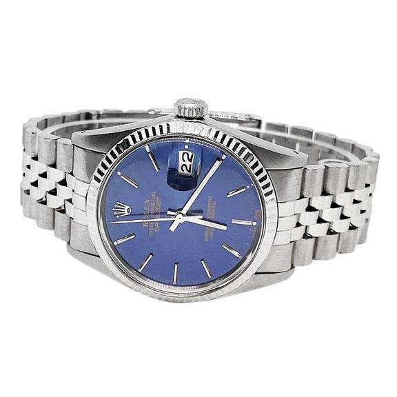 Date Just Rolex Montre Homme Cadran Bleu