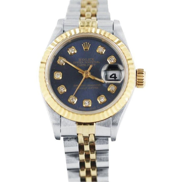 Datejust Rolex Cadran Bleu Diamant Regarder Femme