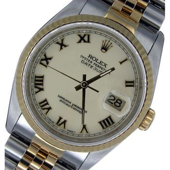 Datejust Rolex Regarder bicolore pour homme