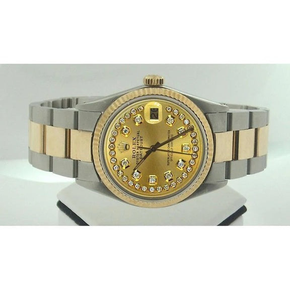 Datejust Rolex huître cadran diamant montre