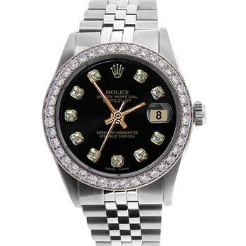 Datejust perpétuel Rolex acier inoxydable jubilé Cadran Diamant Lunette Regarder Homme