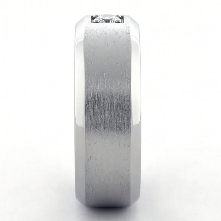 Décontracté Hommes Bague En Cultivé en Laboratoire Diamant Ronde Coupe