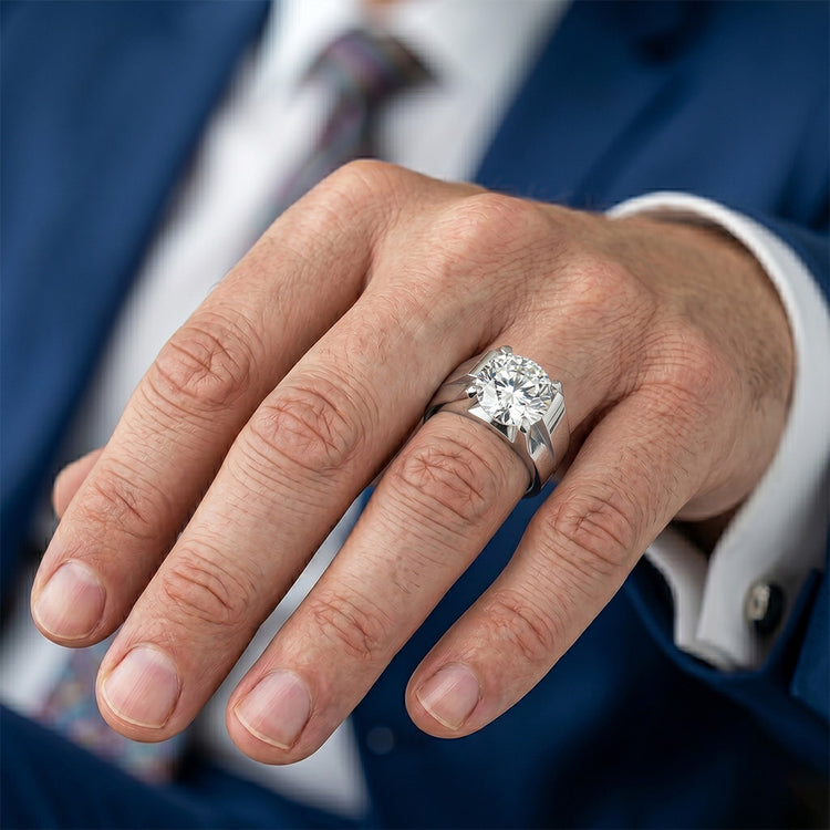 Diamant Fin Bague Homme fait main 2 carats par HarryChadEnt