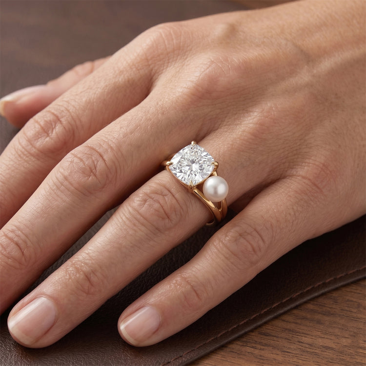 Diamant Fin Bague Solitaire – Or Jaune 14 Carats 2 carats