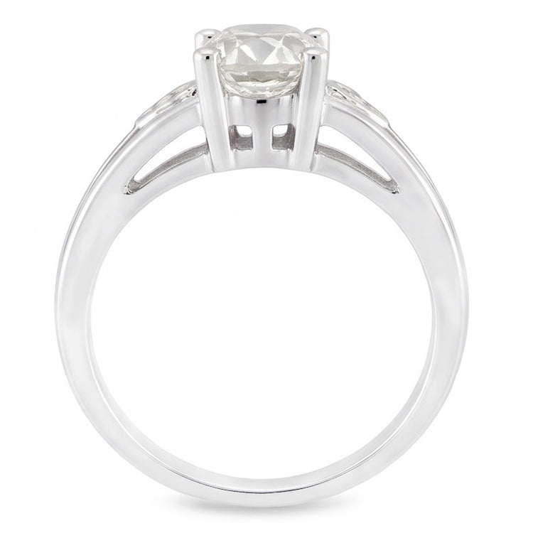 Diamant Fin taille Old Mine Bague Mono-Pierre 3 carats
