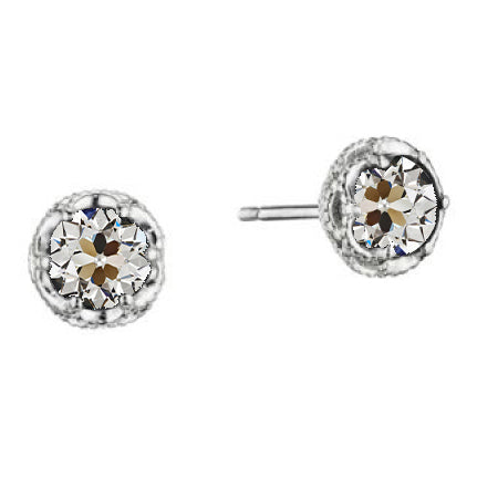 Éblouissant Diamant Fin Pendants d'Oreilles 1 carats – vue principale