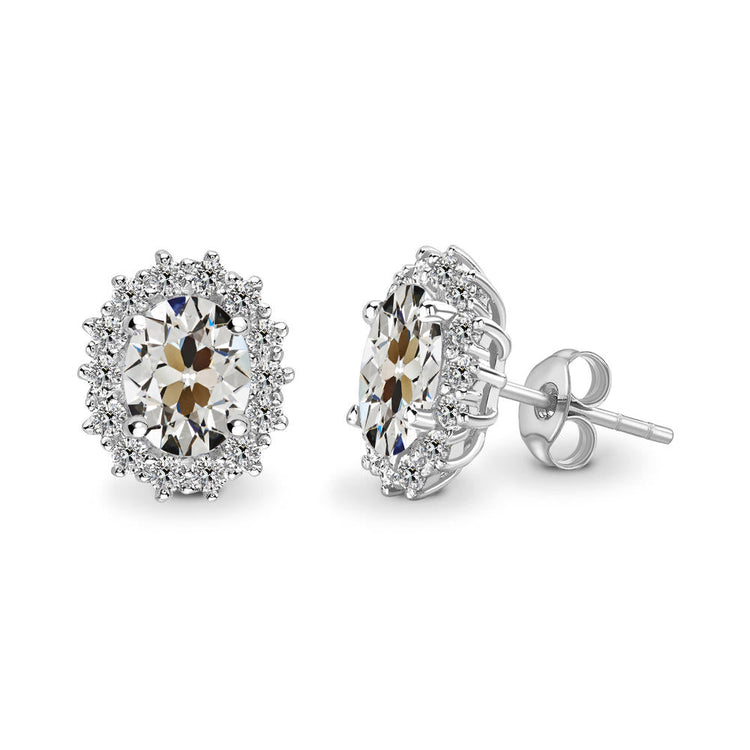 Brillant Puces d'Oreilles 5,50 carats Or Blanc 14 Carats – vue principale