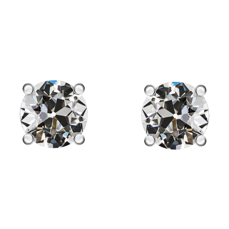 Coussin Antique Diamant Fin bague en Or Blanc 14 Carats – vue principale