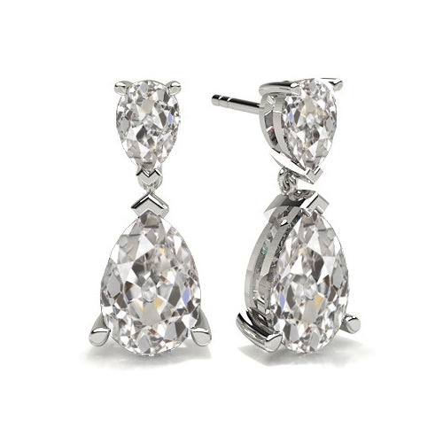 Diamant Fin Boucles d'Oreilles 1,50-carats Or Blanc 14 Carats – vue principale