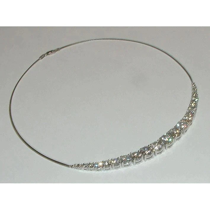 Élégant Collier De Diamants Véritables