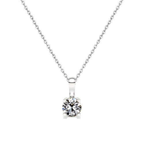 Haut de gamme Diamant Fin Collier Pendentif 1 carats – vue principale