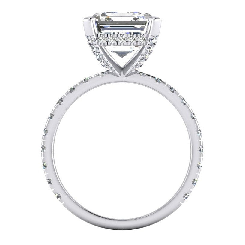 Emeraude Naturel Diamant Bague de Fiançailles