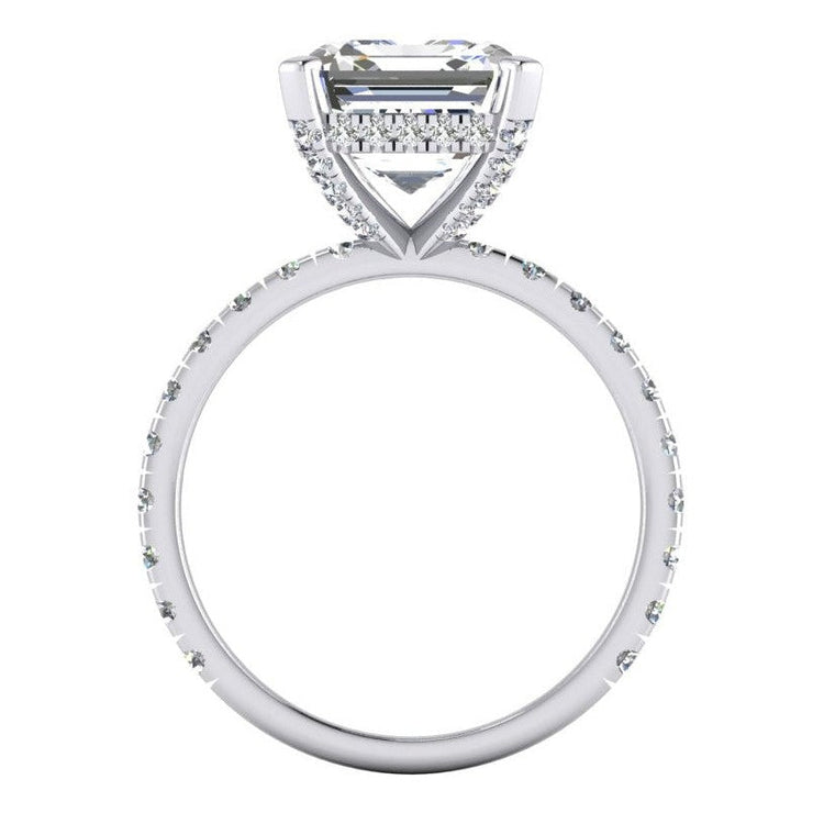 Emeraude Naturel Diamant Bague de Fiançailles