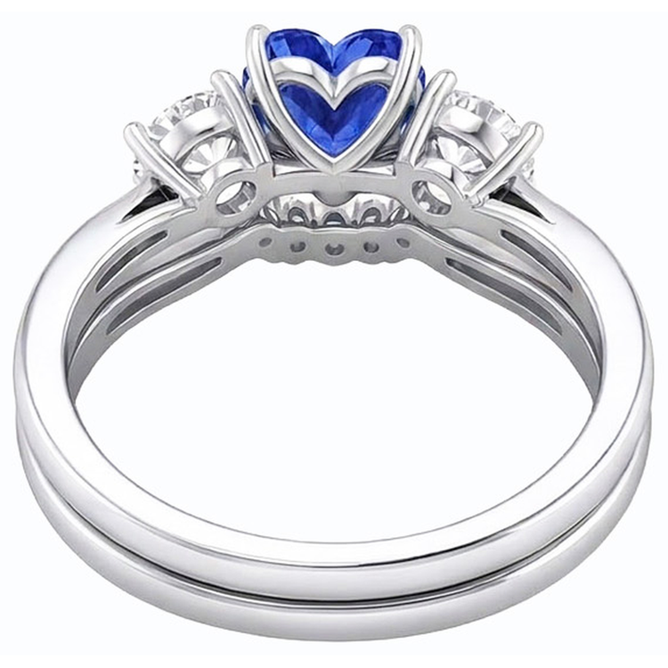 naturel round diamant 3carats alliance vue de profil