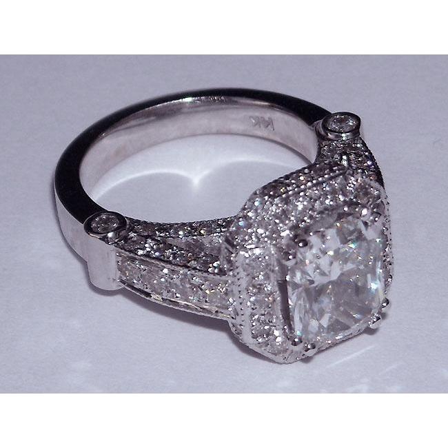 Ensemble De Bagues De Fiançailles En Naturel Diamant De 8.51 Carats. Taille Radiante