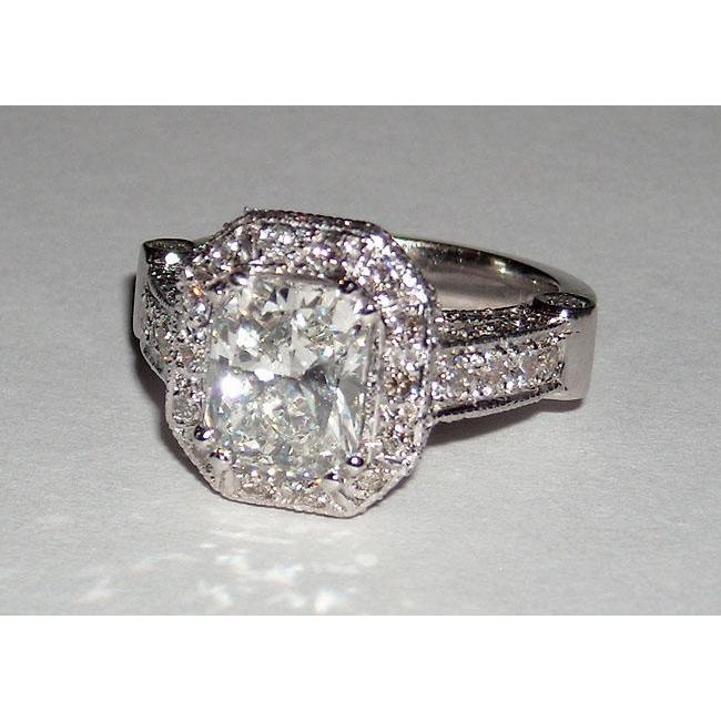 Ensemble De Bagues De Fiançailles En Naturel Diamant De 8.51 Carats. Taille Radiante