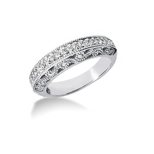 Ensemble De Bagues De Fiançailles En Véritable Diamant De Style Antique 1.95 Carats