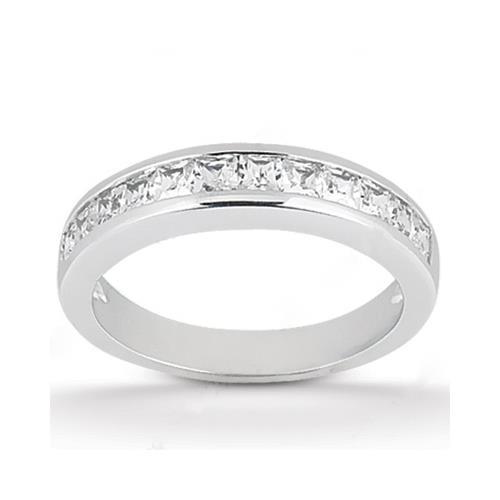 Ensemble De Bagues De Fiançailles Réel Diamant 2.85 Carats Ronde Et Taille Princesse