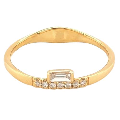 Ensemble De Griffes De Naturel Diamants 0.71 Carats Femmes Or Jaune 14 Carats Bijoux Neufs
