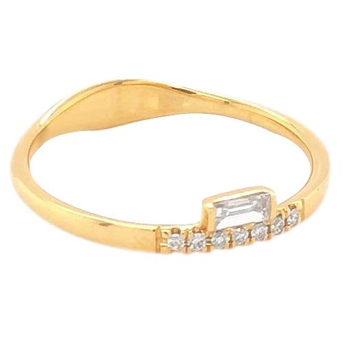 Ensemble De Griffes De Naturel Diamants 0.71 Carats Femmes Or Jaune 14 Carats Bijoux Neufs