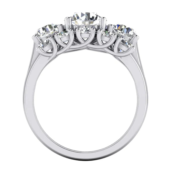 Ensemble de Bagues Réel Diamant Pour Femme Or blanc Bijoux Coupe Confort