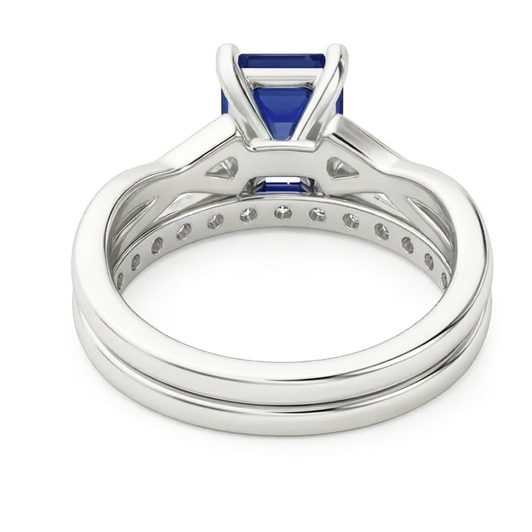 naturel round saphir 2.50carats bague vue de profil