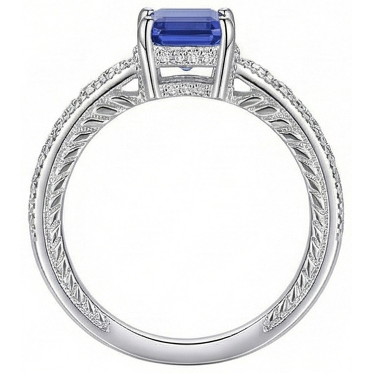 naturel diamant 2.50carats bague vue de profil
