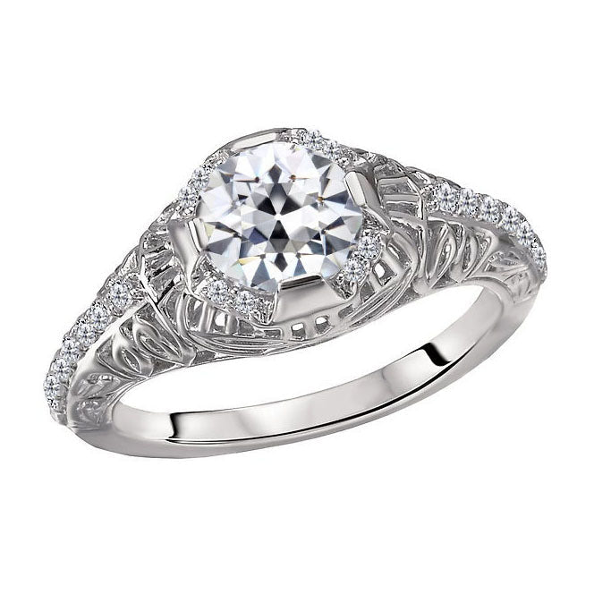 Anniversary Ring Or Blanc 14 Carats avec Brillant – vue principale